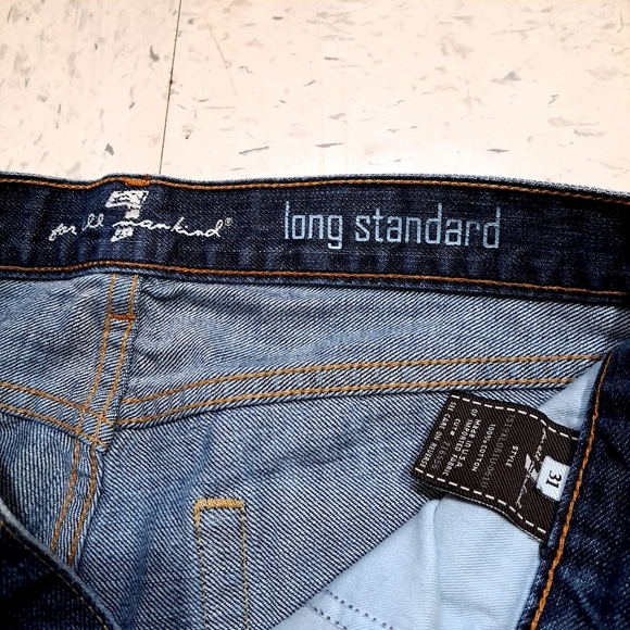 7 for all mankind | Men's long standard Blue Jeans - Picture 8 of 11